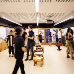 visitors at exhibition