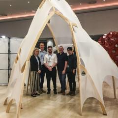 timber pavilion constructed by researchers from UQ